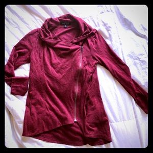 Asymmetrical zip sweater